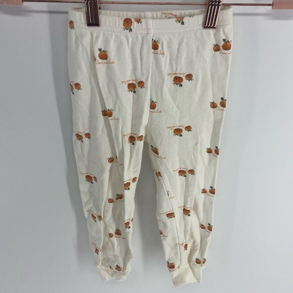 Janie and Jack Other - Janie And Jack Unisex Kids White Pumpkin Print Pajama Pants Size 3